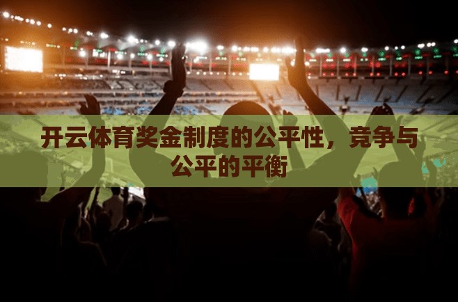 开云体育奖金制度的公平性，竞争与公平的平衡