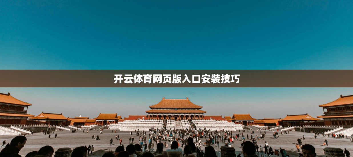 开云体育网页版入口安装技巧
