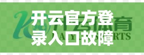 开云官方登录入口故障怎么解决？