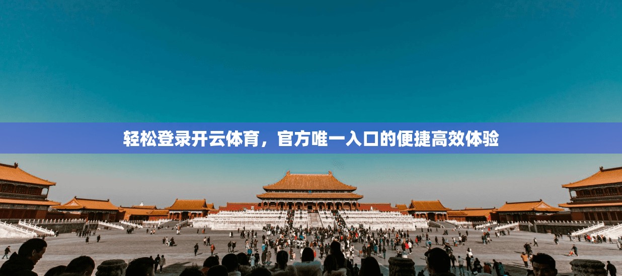 轻松登录开云体育，官方唯一入口的便捷高效体验